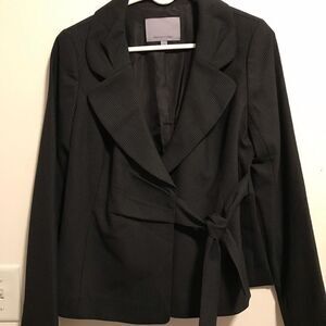 Classiques Entier Size 2 Black Polka Dot Blazer